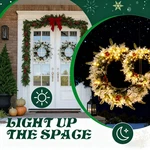 2X 18IN Pre-lit Snow Flocked Christmas Wreath Garlands Lighted Home Party Decor. Fixed Price $37.99.