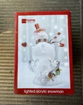 Jcpenney Home Collection Lighted Color-changing Acrylic Snowman Christmas 2006. Fixed Price $50.00.