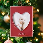 Pottery Barn 2020 Red Enamel Heart Picture Frame Ornament Discontinued. Fixed Price $13.99.