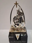 Harvey Lewis Nativity Stocking Holder Swarovski Crystals Christmas Hanger Nib. Fixed Price $39.99.