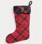 Polo Ralph Lauren Christmas Stocking Plaid Bear. Fixed Price $69.00.