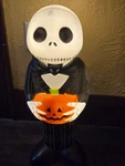 Disney Nightmare Before Christmas Jack Skellington Lighted Pumpkin Blow Mold 24". Fixed Price $47.99.