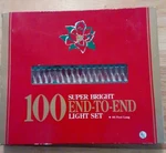 Christmas Holiday Time 100 Super Bright End-to-end Set Red. Fixed Price $6.95.