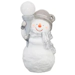Led Light Snowman, Holiday Decor, White/silver 7. 75"L X 25"W 16"H New. Fixed Price $32.00.