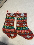 New Peanuts Snoopy 75TH Anniversary 18IN Red Fine Cable Knit Christmas Stockings. Fixed Price $27.99.