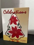 Celebrations 10" Poinsettia Christmas Tree Plate Glass Hand Painted Box. Fixed Price $22.50.