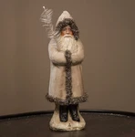 Ragon House Christmas 12" Ivory Velvet Belsnickle Santa Figurine New. Fixed Price $78.95.
