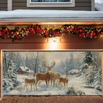 Christmas Garage Door Banner 7X16FT, Winter Reindeer Family Cover.... Fixed Price $47.45.