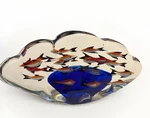 Sculpture/paperweight American Blown Glass Clear W/ Fish Blue Water Interior. Fixed Price $95.00.