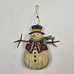 Demdaco Vtg Snowman Christmas Ornament Sweater Resin 1990S. Fixed Price $9.45.
