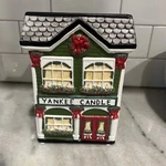 Yankee Candle Store Front Ceramic Jar Holder Keeper 7" Holiday Christmas Large. Fixed Price $9.75.