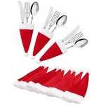 Christmas Santa Hats Silverware Holders, Xmas Party Dinner Utensil Organizers.... Fixed Price $14.49.