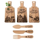 6PCS Christmas Wall Cutting Board Eat Sign Set, Wood Dining Decora.... Fixed Price $12.75.