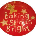 "baking Spirits Bright"christmas 7 1/2" Royal Norfolk Gingerbread Plate-new. Fixed Price $18.88.