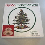 Spode Christmas Tree Double Tier Serving Tray (made England) #423. Fixed Price $25.79.