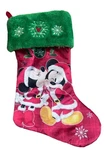 Disney Ruz Mickey And Minnie Mouse Christmas Kiss Stocking 16 Inch, Red & Green. Fixed Price $10.00.
