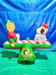 5.5' Gemmy Airblown Inflatable Animated Snoopy &charlie Brown Teeter Totter. Fixed Price $129.95.