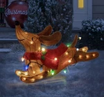 Holiday Time 30" Dachshund Lighted Christmas Dog Decor Muilticolor Lights Up New. Fixed Price $49.95.