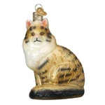 Old World Christmas Maine Coon Cat Blown Glass Ornament. Fixed Price $20.99.