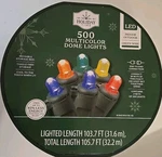500-COUNT Holiday Time Multicolor Dome Led Christmas Lights, 105.75 Ft. Fixed Price $54.95.