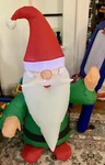 Gemmy 4' Airblown Lighted Christmas Gnome Inflatable Yard Santa. Fixed Price $22.49.