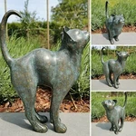 Cat Resin Sculpture Lawn Porch Yard Home Garden Patio Outdoor Statue Decoration. Fixed Price $25.99.