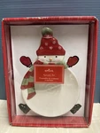 Hallmark Snowman Cheese Ball Set Plate With 4 Nob. Fixed Price $14.85.