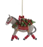 Kurt Adler #E0567 Gray Donkey With Gifts Christmas Ornament. Fixed Price $17.99.