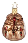 Inge German Hand Painted Glass Ornament Oktoberfest Bavarian Backpack. Fixed Price $24.00.