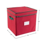 Elf Red Christmas Box Adjustable Dividers Lid Ornaments Storage 64 Capacit. Fixed Price $18.99.