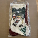 Vintage Roman Santa Snowman Christmas Stockings Set Of 2 Holiday Decor. Fixed Price $19.99.