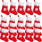 20 Pack Red Felt Christmas Stockings Mini Snowflake.... Fixed Price $19.78.