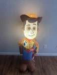 Gemmy Inflatable 3.5FT Airblown Woody With Candy Cane #115169. Fixed Price $80.00.