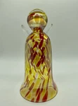 Vintage Hand Blown Glass Christmas Angel Red Yellow Art Figurine Zorza 10. Fixed Price $20.00.