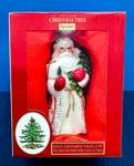 New Spode Christmas Tree Single Santa Satin Box Ornament Ceramic Hanging 2022. Fixed Price $23.90.