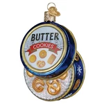 Old World Christmas Butter Cookies Tin (32837) Glass Ornament W/box. Fixed Price $22.39.