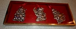 Gorham Silverplated Christmas Ornament Set 3 Santas Vintage Holiday. Fixed Price $9.00.