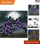 Realistic 6.6FT Halloween Up Spider - 42 Led Lights For Spooky Ambiance. Fixed Price $34.19.