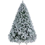 Lifelike 7.5FT Flocked Spruce Christmas Tree With Metal Stand - Indoor/outdoor. Fixed Price $233.99.
