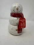Ceramic 3 Tier Snowman Holiday Candle, New 8.5 Christmas Scent. Fixed Price $26.25.
