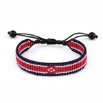 North Korea Flag Bracelet: Adjustable Beaded String, Unisex Boho Patriotic Gift.. Fixed Price $17.99.