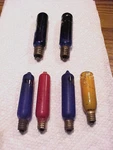 Vintage Working Assorted C6 & C7 Christmas Candle Tube Tubular Light Bulbs. Fixed Price $44.95.