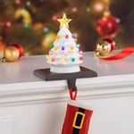 Mr. Christmas Led Light Up Nostalgic Ceramic Tree Stocking Holder 4 Hour Timer. Fixed Price $57.86.
