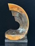 Art Deco Architectural Copper Bookend Stepped Statue Pen Holder 2 Lb Read. Fixed Price $46.75.