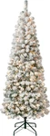 National Tree Company 6 Ft Pre-lit Flocked Acacia Slim Artificial Christmas. Fixed Price $140.99.