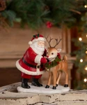Bethany Lowe Ho Santa Claus With Rudolph Reindeer Christmas Figure TD4174. Fixed Price $99.95.