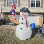 Giant 8FT Lighted Airblown Inflatable Snowman W/ Candy Cane Christmas Yard Decor. Fixed Price $99.99.