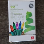 Ge 100 Constanton Miniature Lights Multi Color Green Wire String New. Fixed Price $22.00.