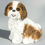 Urn For Dog Ashes Shih Tzu Cremation Sculpture Memorial Ornament Animal Lifelike. Fixed Price $110.00.