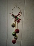 Jingle Doorknob Hanger 5 Bells Red Green Gold Bow Christmas Zzz. Fixed Price $29.99.
